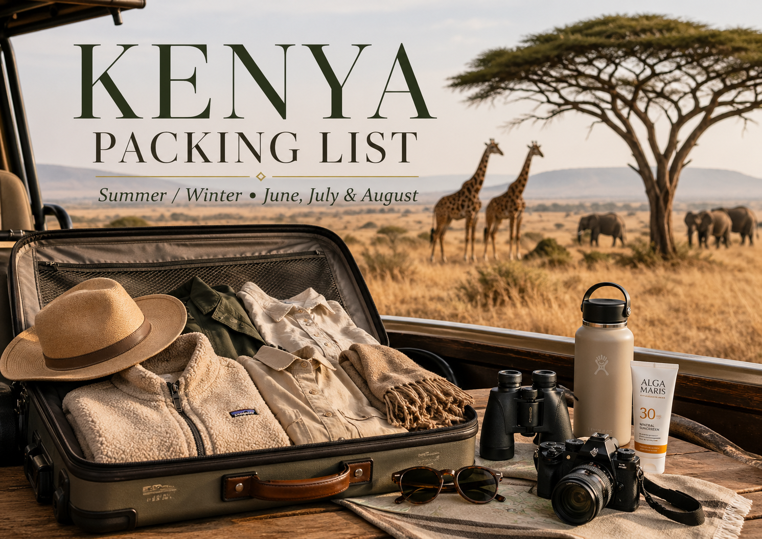Kenya packing list for June July and August summer winter
