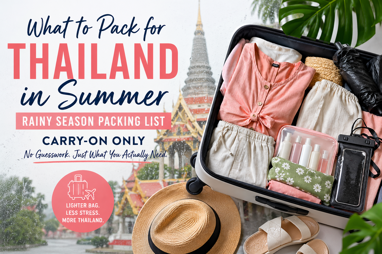 What to Pack for Thailand in Summer: Carry-On Only Rainy Season Packing List