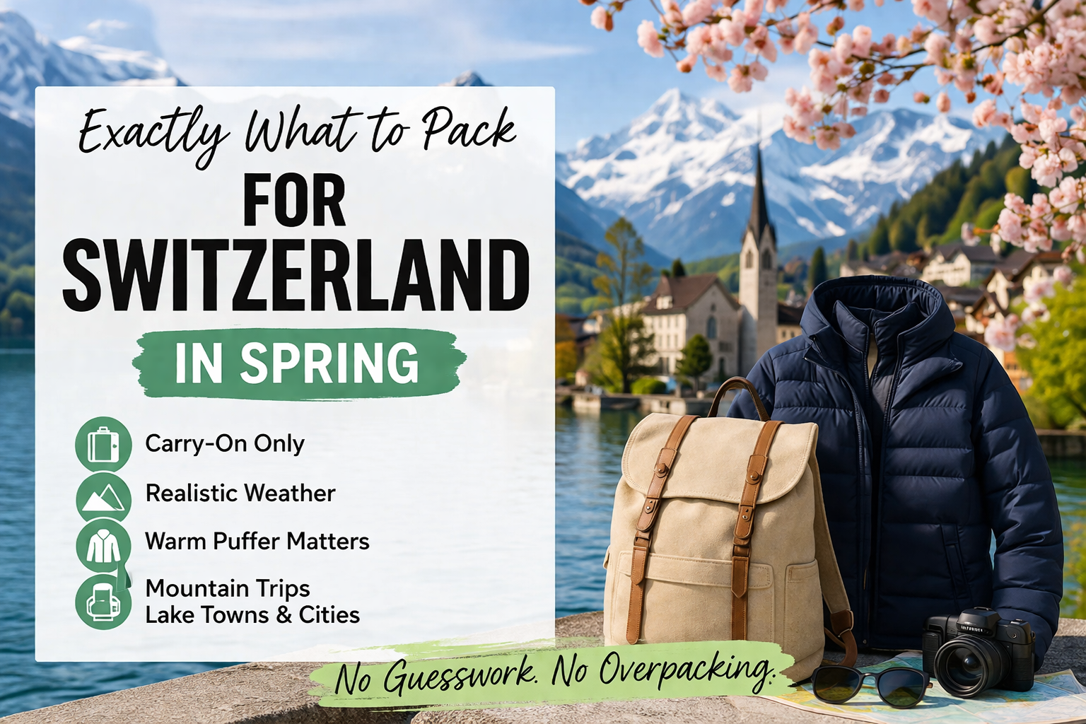 No-Brainer Carry-On Only Packing List for Switzerland in Spring