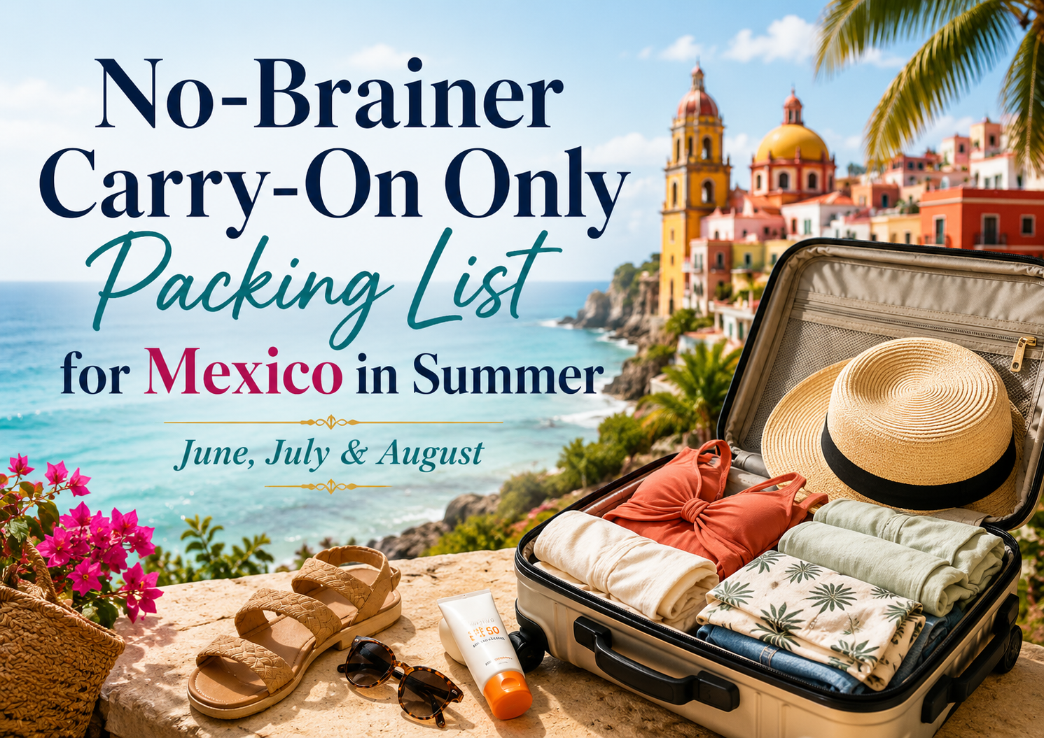 No-Brainer Carry-On Only Packing List for Mexico in Summer