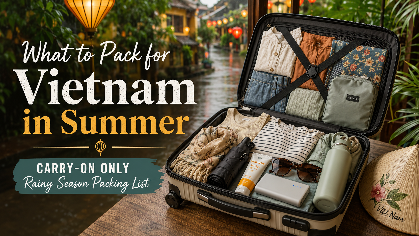 What to Pack for Vietnam in Summer: Carry-On Only Rainy Season Packing List