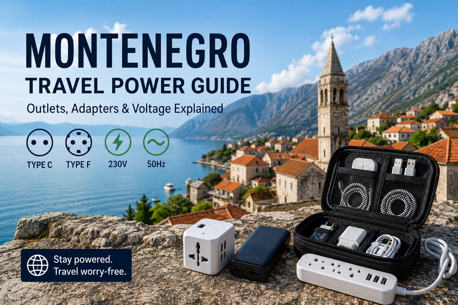 Montenegro outlet plug and voltage guide