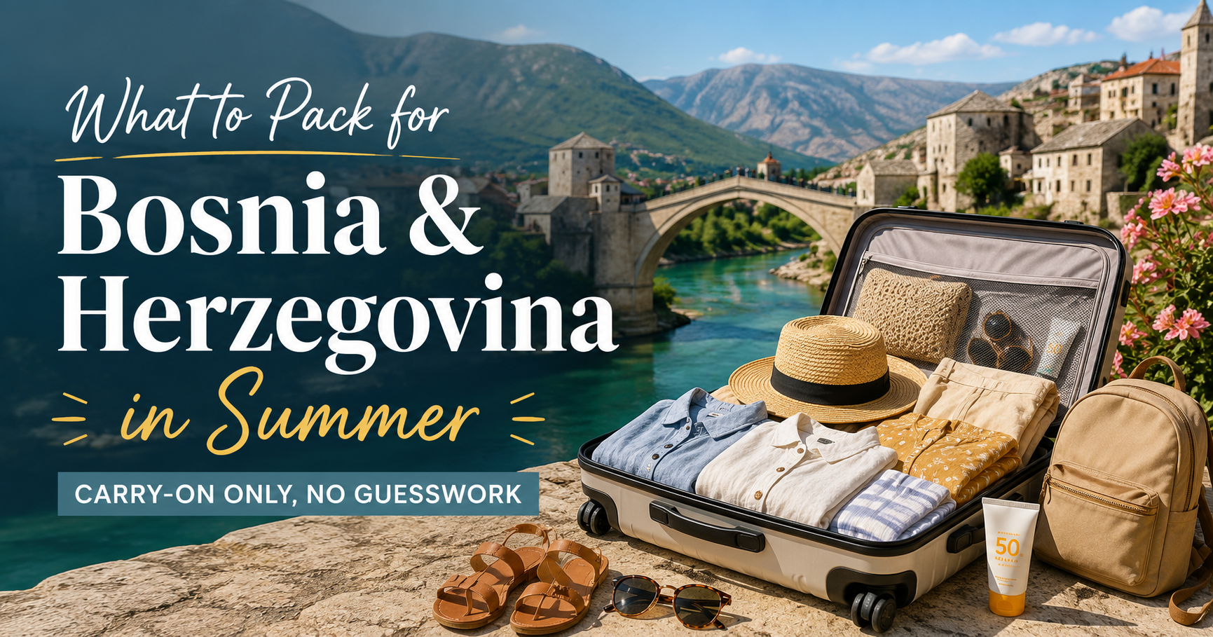 Packing list for Bosnia and Herzegovina for June July and August
