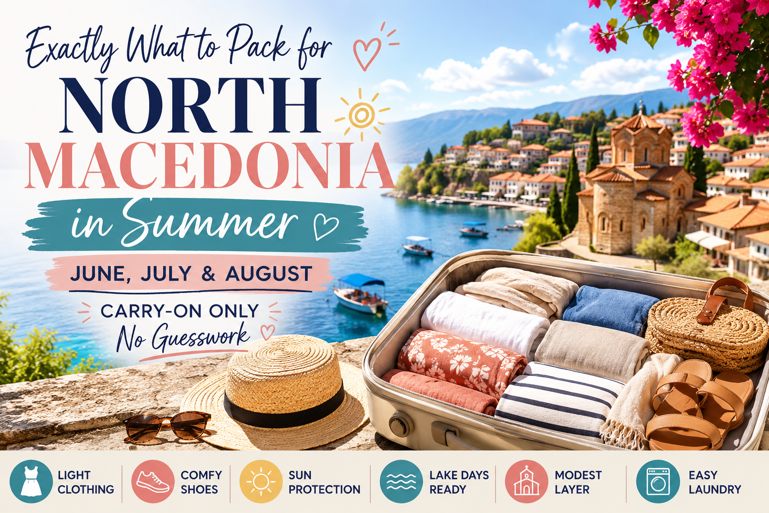 Exactly What to Pack for North Macedonia in Summer: June, July & August Carry-On Only