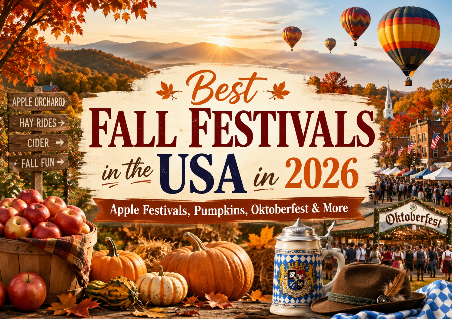 Best Fall Festivals in the USA in 2026: Apple Festivals, Pumpkins, Oktoberfest & More