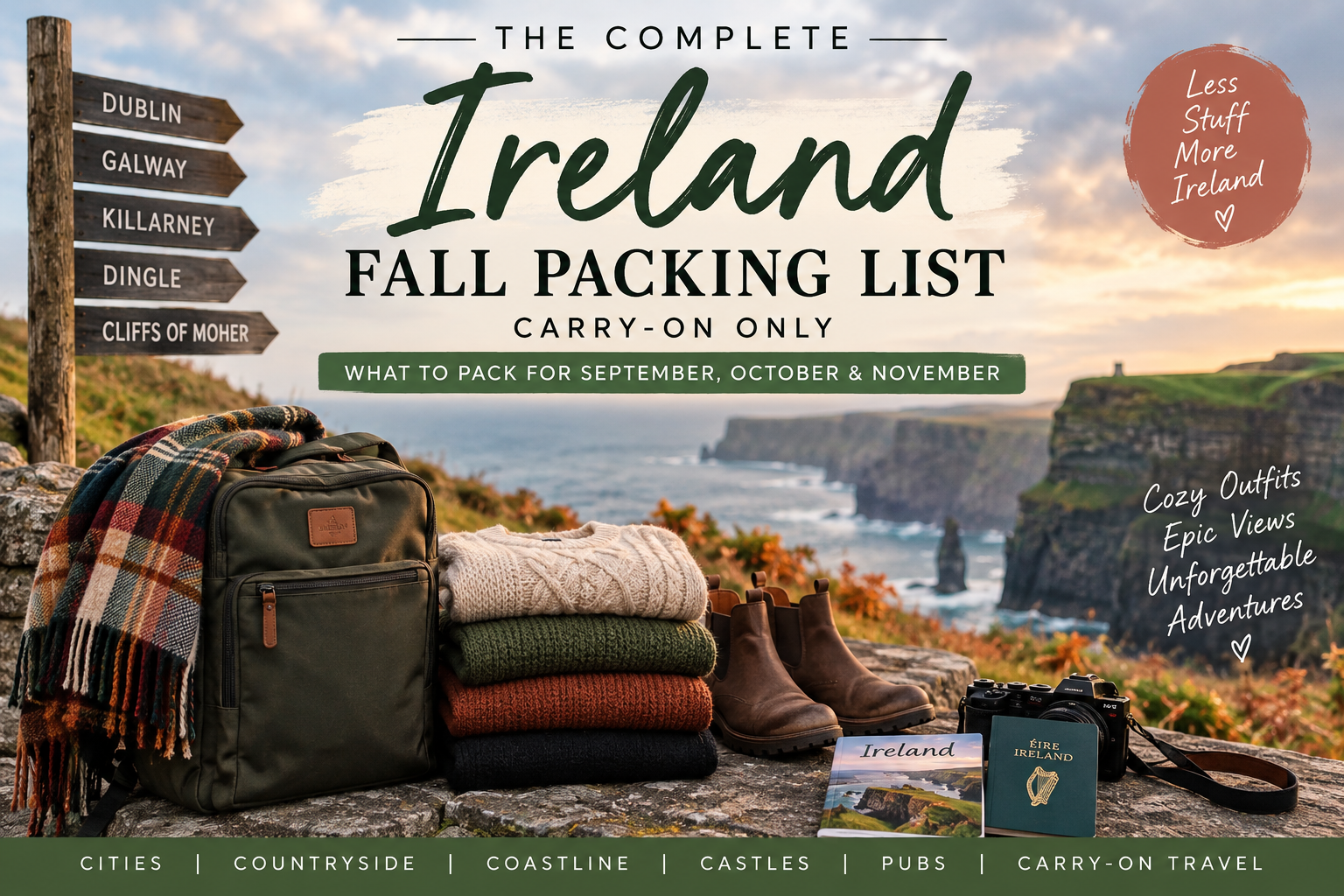 Exactly What to Pack for Ireland in Fall: September, October & November — Carry-On Only