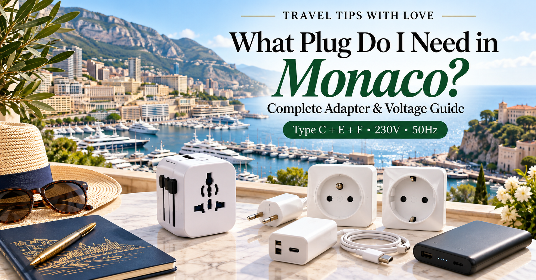Monaco Outlet, Plug & Voltage Guide for Travelers: Complete Edition ⚡